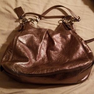 Metallica bronze coach purse